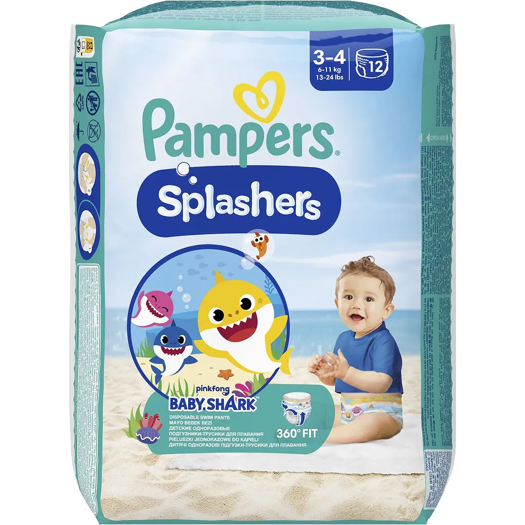 Підгузки-трусики для плавання Pampers Splashers 3-4 (6-11 кг) 12 шт. - фото 2