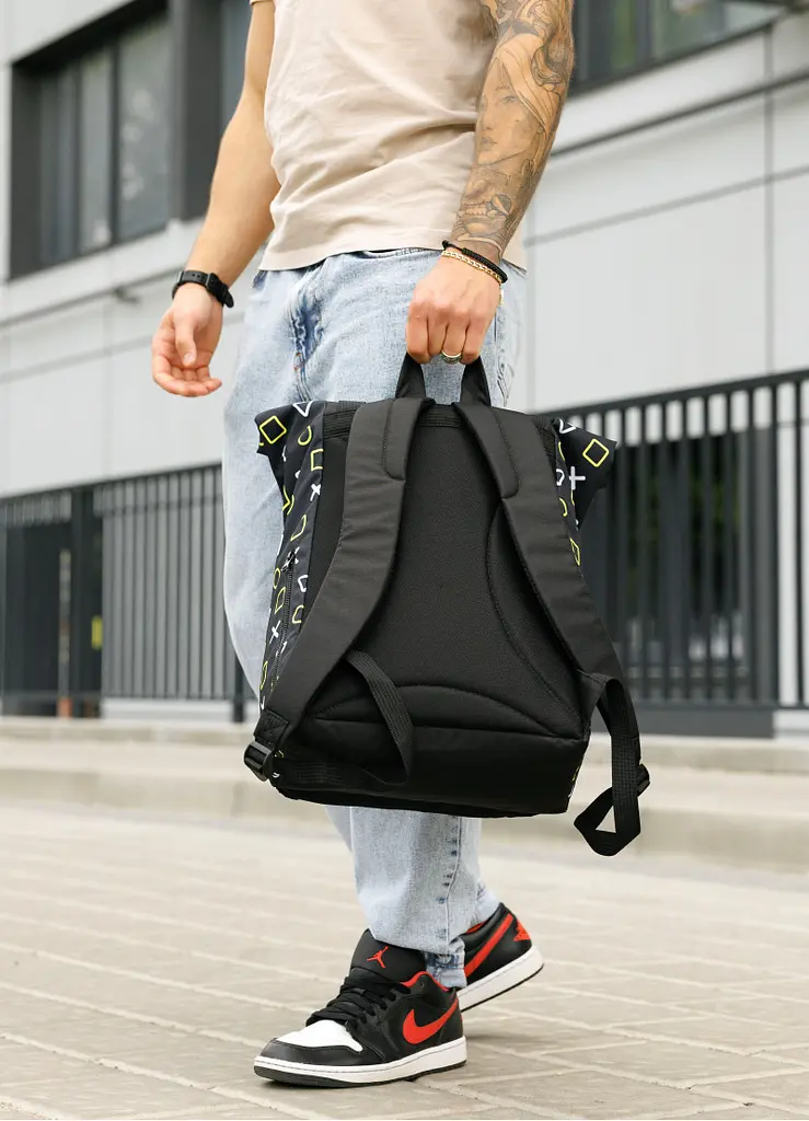 Мужской рюкзак Sambag Roll Top черный оксфорд принт 41 х 30 х 16 см (24238731m) - фото 6
