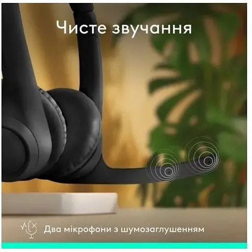 Гарнітура бездротова накладна Logitech Zone 300 Wireless (981-001407) чорна 981-001407 - фото 2