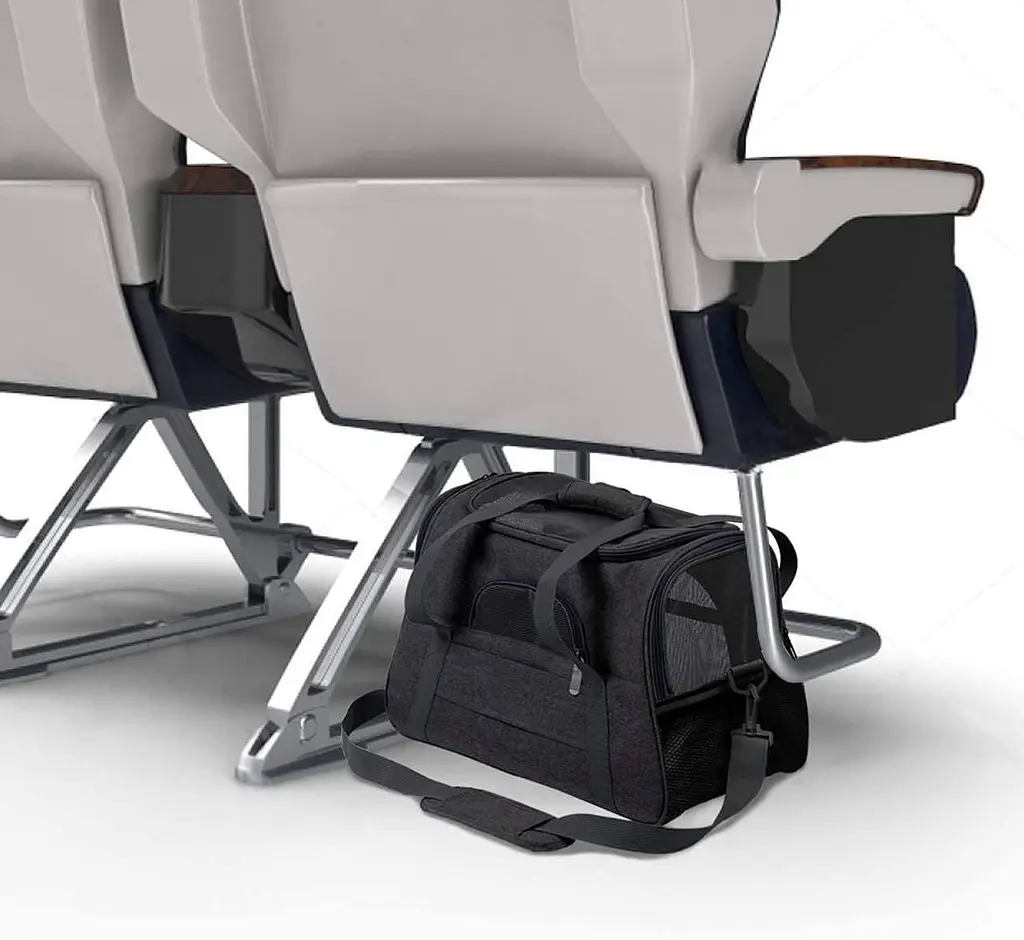 Сумка переноска для тварин Складна сумка для невеликих собак та кішок до 7 кг Чорний колір - фото 3