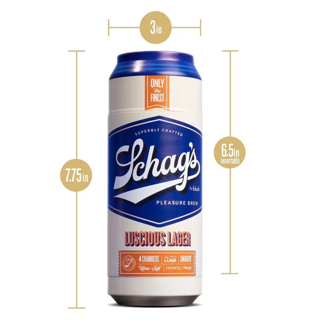 Мастурбатор - банка пива Blush Schag's Luscious Lager Masturbator Frosted, самозмащуваний, вакуум - фото 6