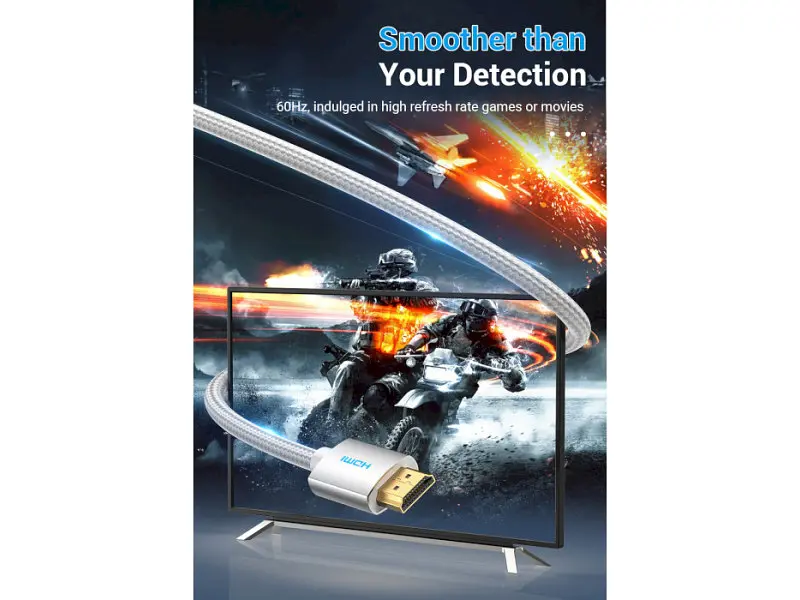 Кабель Vention HDMI to HDMI v2.0 10m Silver (AABIL) - фото 2