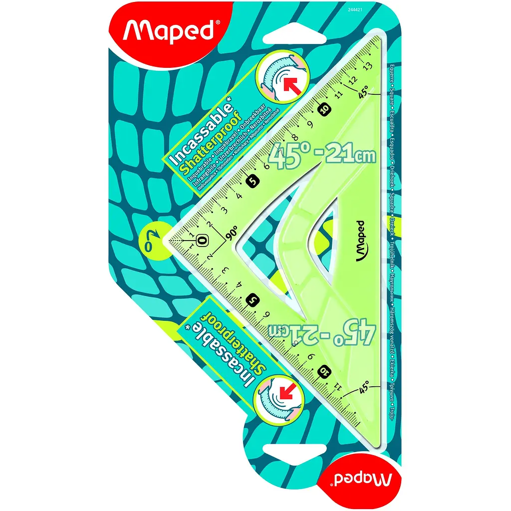 Кутник Maped Unbreakable 45° 21 см в асортименті (MP.244421) - фото 3