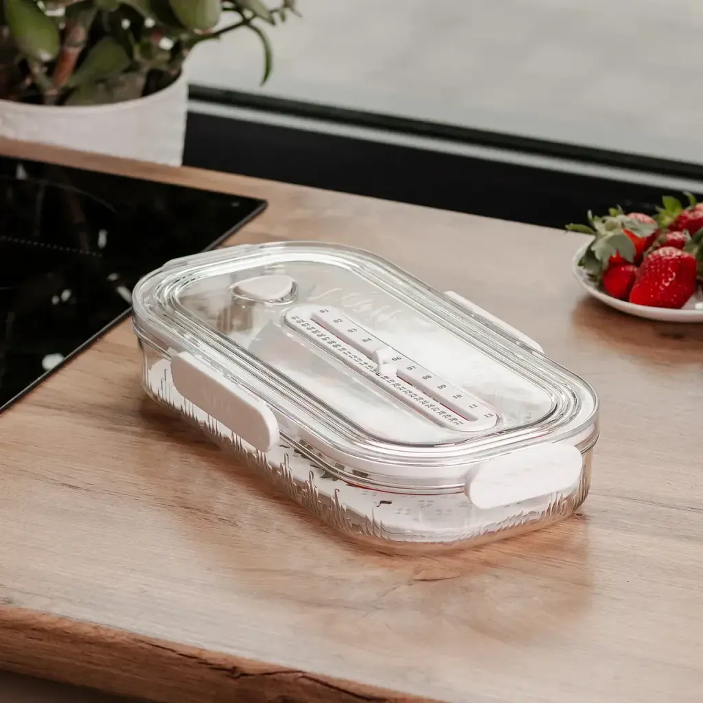 Контейнер для зберігання продуктів Yiwu HP-27-7 пластиковий з індикатором дати білий - фото 2
