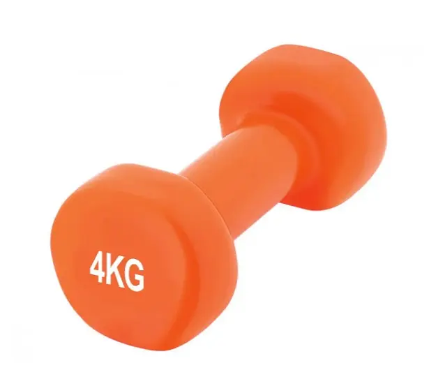 Гантели виниловые PowerPlay 4125 Achilles 2*4 кг Оранжевые 2 шт + Резинка для фитнеса 7,5 кг (PP_4125_4kg_2in) - фото 4