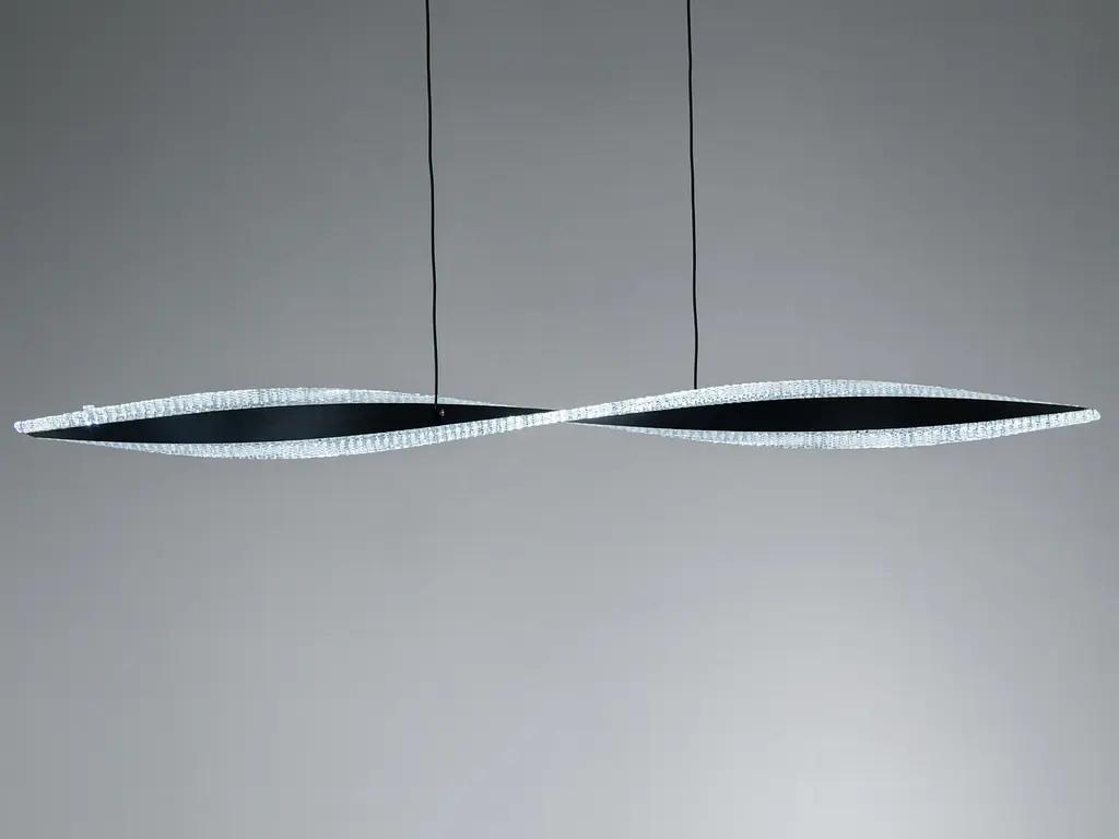 Підвісна LED люстра Romin Diasha чорна 58 Вт 10 м² - фото 2