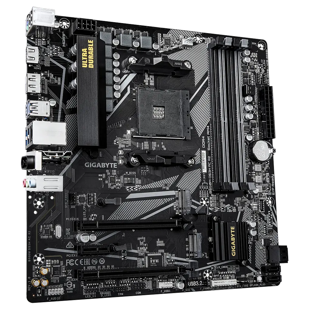 Материнська плата Gigabyte B550M DS3H AC R2 Socket AM4 (B550M DS3H AC R2) - фото 2