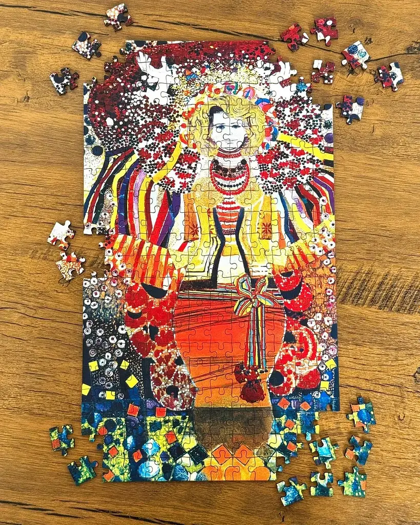 Пазл дерев`яний UkrainianPuzzles А ми ж тую червону калину, тай підіймемо. Портрет Алли Горської - фото 7