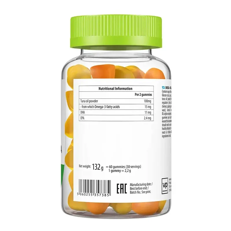Омега-3 та Докозагексаєнова кислота VPLab Omega 3 + DHA 60 gummies (1086-2023-10-4255) - фото 2