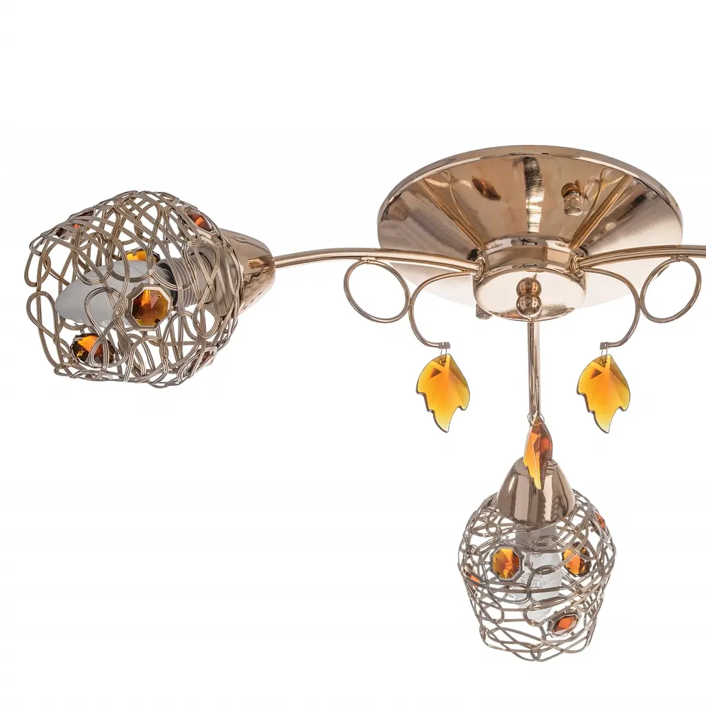 Люстра потолочная Brille флористика E14 60W G (LK-159C/3) - фото 3