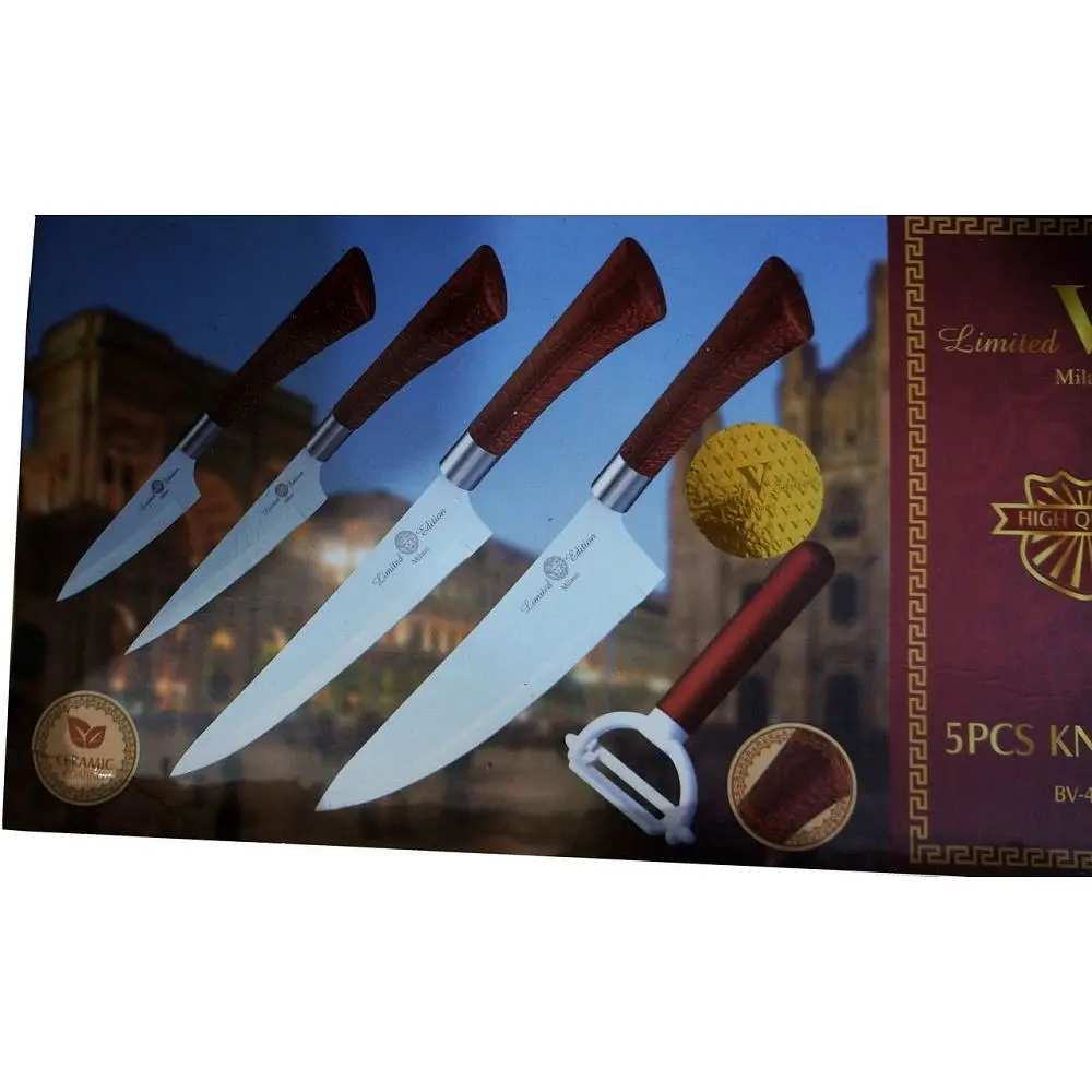 Набір ножів HIGH QUALITY W-4155 Limited Edition Milano 5 PCS KNIFE SET - фото 3