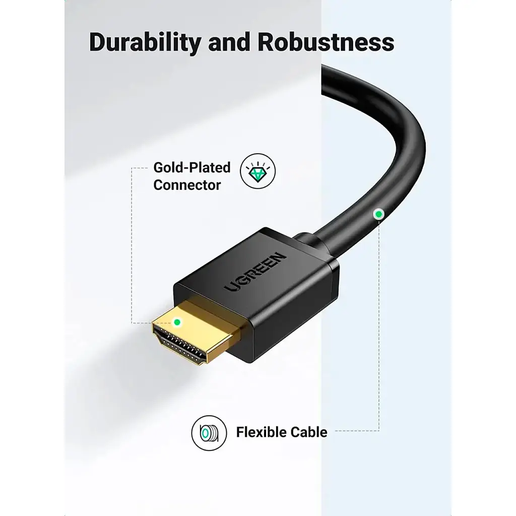 Кабель мультимедійний HDMI M to DVI M 1.5m HD106 black Ugreen (11150) - фото 3