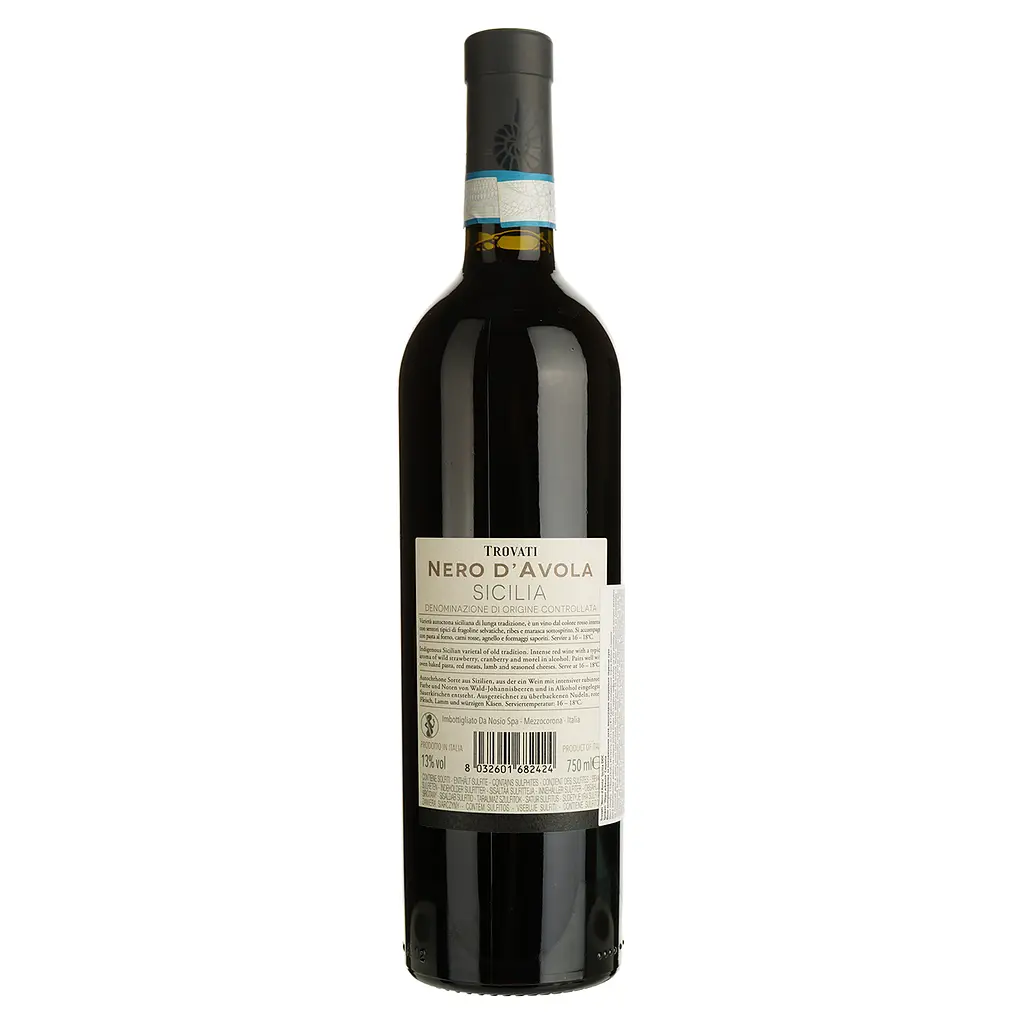 Вино Trovati Nero d'Avola Sicilia DOC красное сухое 0.75 л - фото 2