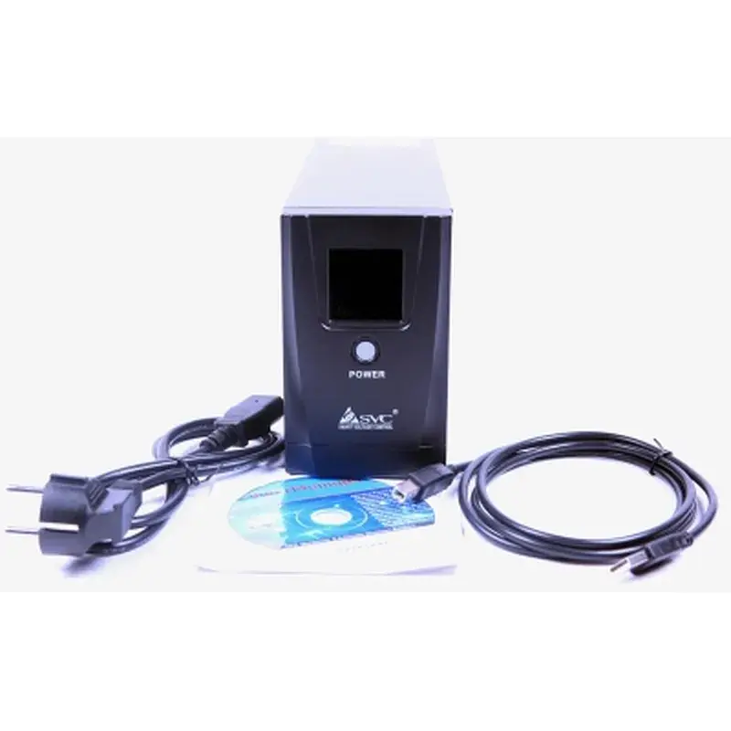 Пристрій безперебійного живлення SVC 1000-LCD 1000VA (VP-1000-LCD) - фото 4