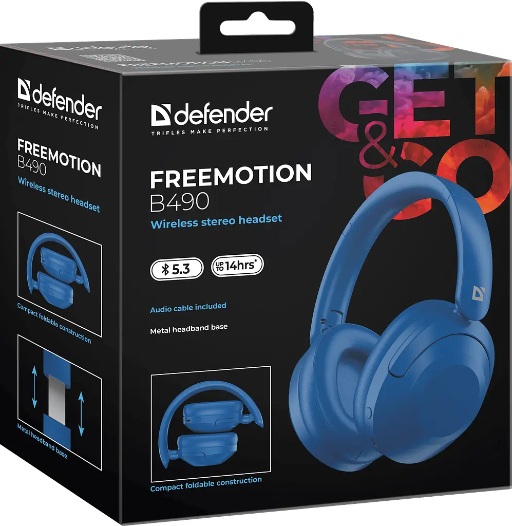 Гарнітура Defender FreeMotion B490 Bluetooth Blue (63490) (7202785) - фото 6