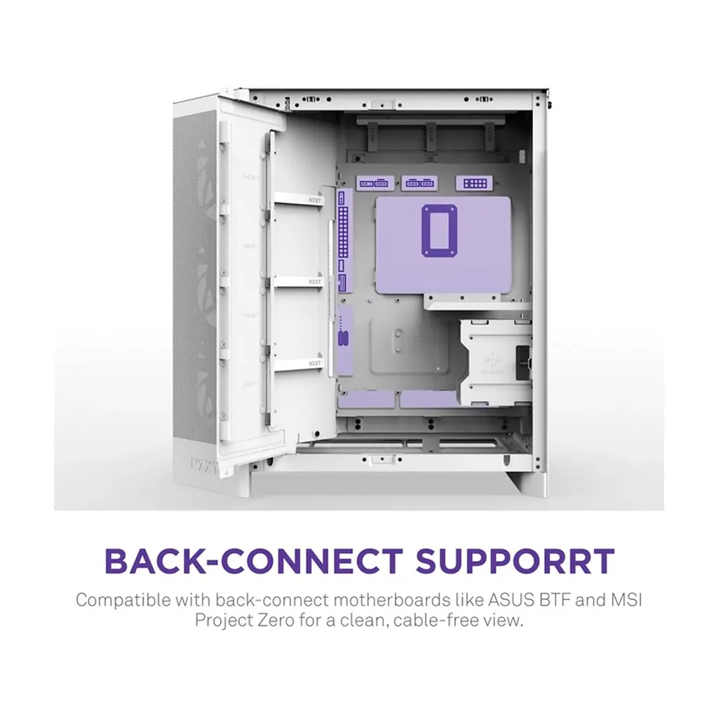 Корпус для ПК NZXT H9 Flow Dual-Chamber All White (CM-H92FW-01) - фото 8