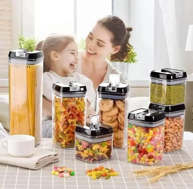 Набор контейнеров food для хранения сыпучих круп и продуктов герметичные пищевые емкости 5 шт - фото 4