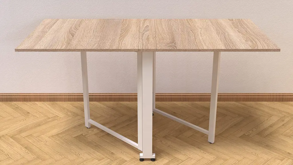 Стіл-книга трансформер Оріон 2 Ferrum-decor 750x1520x730 Білий метал ДСП Дуб Сонома 16 мм (FRD-104593) - фото 5