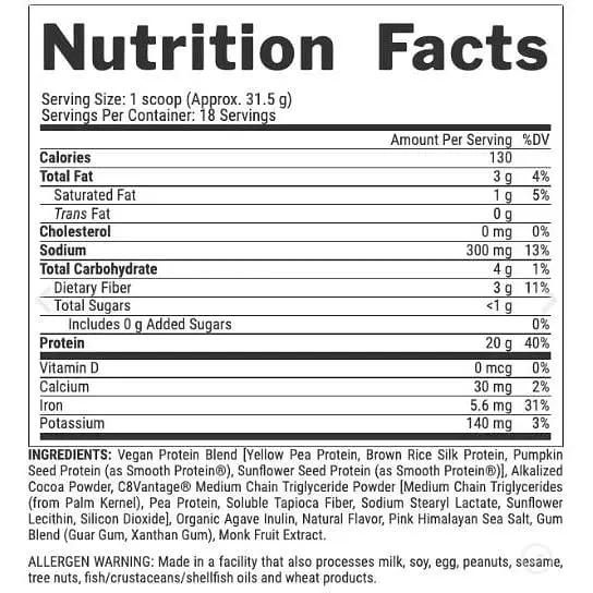 Протеїн Nutrex Research Plant Protein German Chocolate Cake 567 г - фото 2