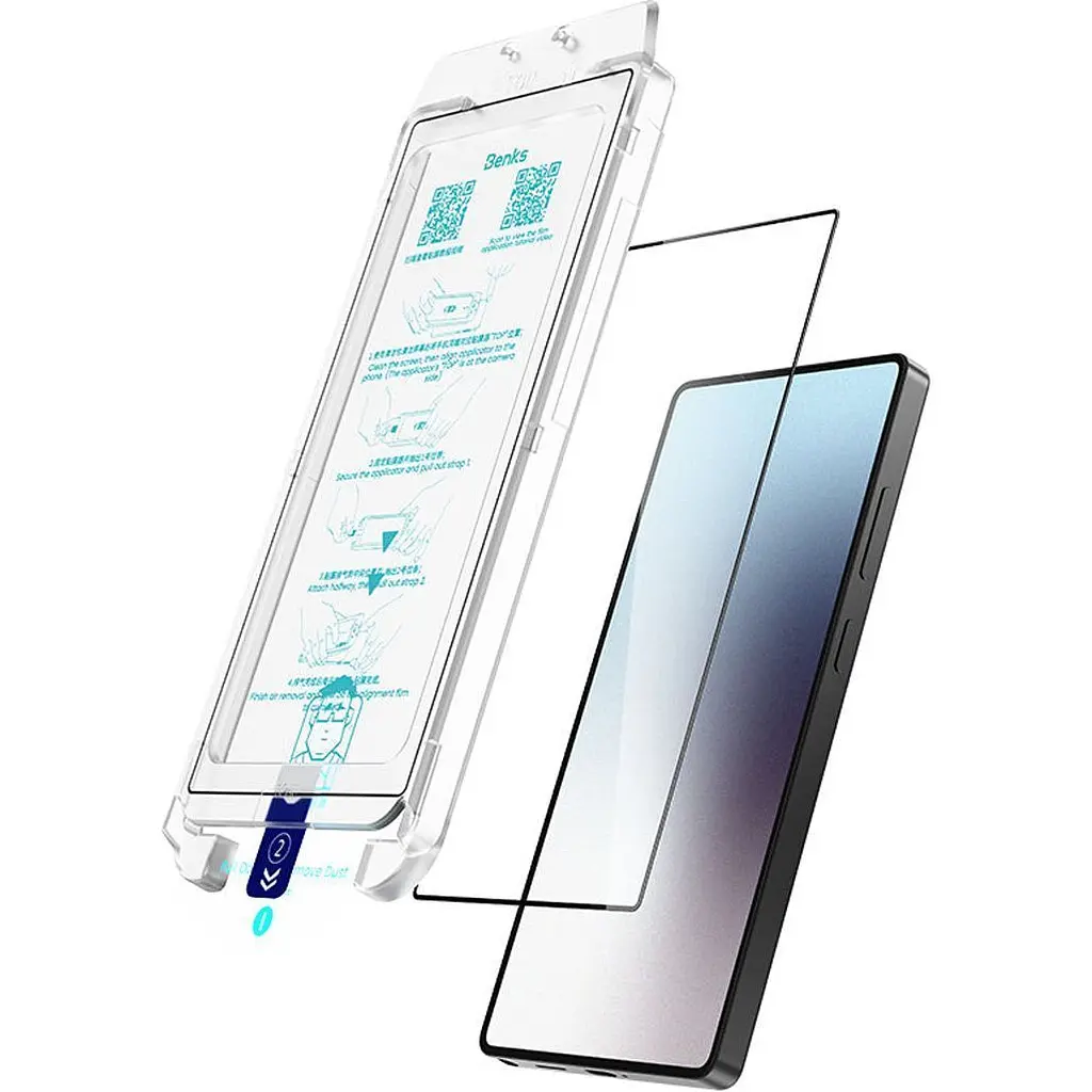 Защитное стекло Benks 3D Ultra Shield HD Screen Protector для Samsung Galaxy S25 Ultra Black [158374] - фото 5