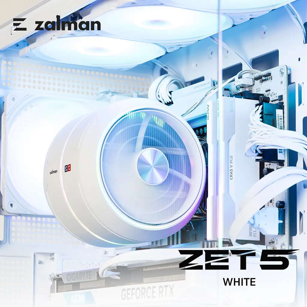 Zalman Процесорний кулер Zalman ZET5, ARGB LGA 1851, 1700, 1200, 115x, AM5, AM4, 4pin PWM, 3pin+5VARGB, TDP200W, білий - фото 9