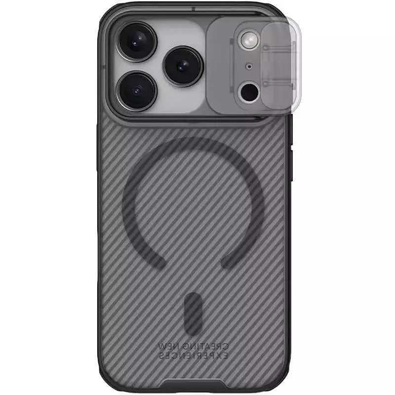 Карбонова накладка Nillkin CamShield Pro Magnetic для Apple iPhone 17 Pro (6.3) Transparent black - фото 2