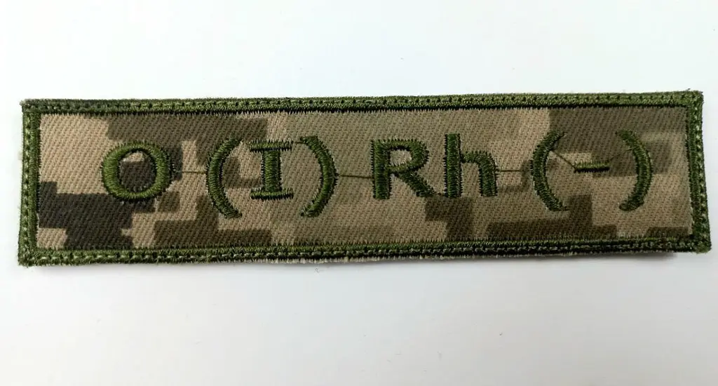 Шеврон на липучках Група крові O(I) Rh(-) ЗСУ 20221821 6684 - фото 2