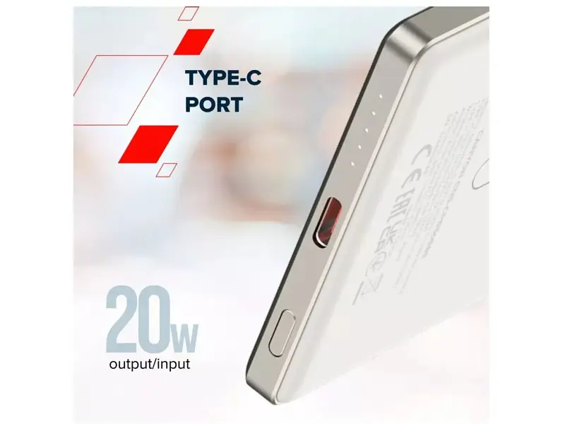 Зовнішній акумулятор (Power Bank) Canyon OnCharge 505 slim 5000mAh 20W Beige (CNS-CPB505BE) - фото 8