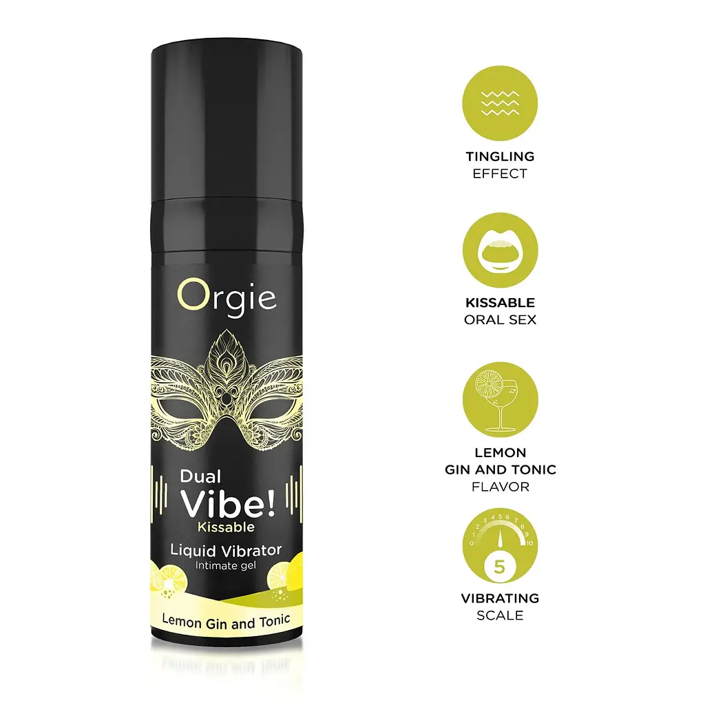 Рідкий вібратор Orgie Dual Vibe Lemon Gin Tonic - фото 3