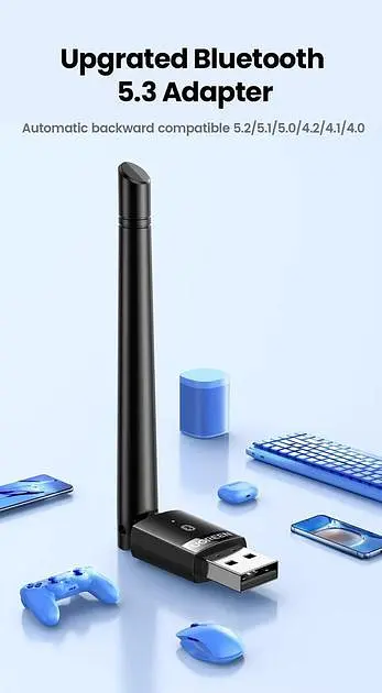 USB Bluetooth-адаптер Ugreen Bluetooth 5.3 передатчик для компьютера ноутбука Black (15610) - фото 8