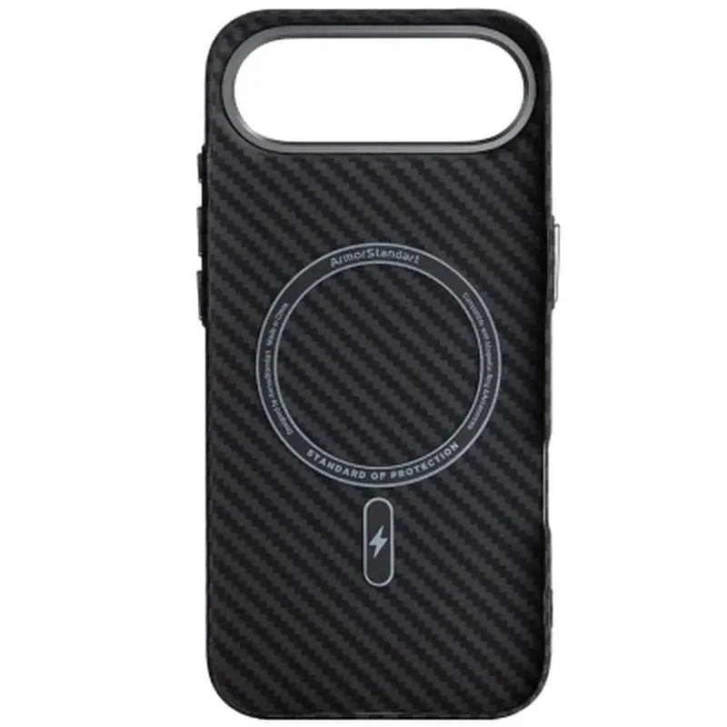 Чохол до мобільного телефона Armorstandart LikeCarbon2 MagCase Apple iPhone 17 Air Carbon Black (ARM86260) - фото 2