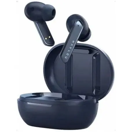 Наушники беспроводные Xiaomi Haylou W1 ANC (T007) TWS темно-синие - фото 4