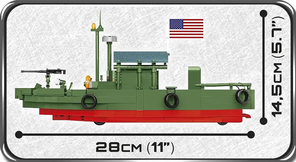 Конструктор COBI Patrol Boat River Mk II (PBR) 1:35 – Американский патрульный катер (615 деталей) - фото 6