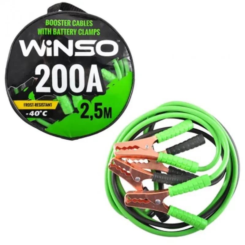 Дроти для запуску для автомобіля WINSO 200А, 2,5м (138210) - фото 2
