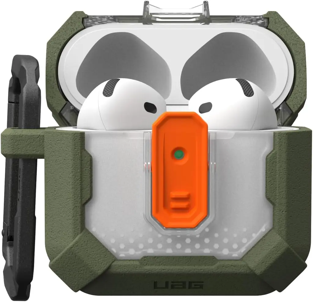 Чехол UAG для AirPods (Gen 4, 2024), Plasma, Olive Drab teh0019327 - фото 5