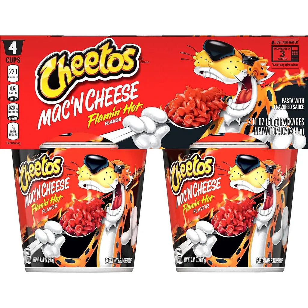 Макарони Cheetos Mac'N Cheese Pasta Flamin' Hot Flavor 4шт, 240г