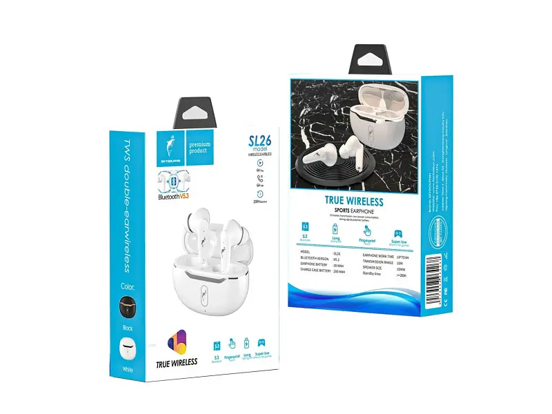Навушники TWS SkyDolphin SL26 White (SDBTE-000189) - фото 4