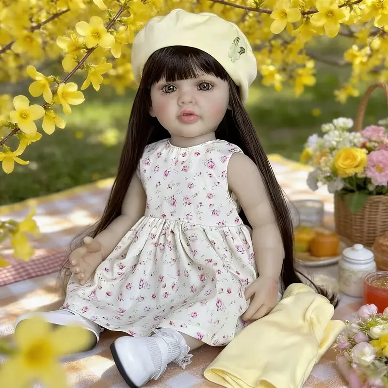 Реалістична Кукла Реборн 55 см повністю силіконова Doll Reborn Baby К0100221 - фото 4