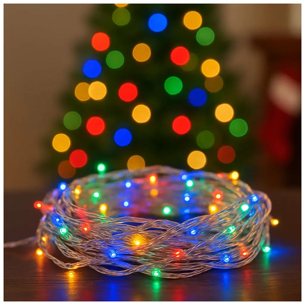 Гірлянда ColorWay LED 100 10м (8 функцій) різнокольорова (прозорий кабель) USB (CW-G-100L10UTMC) - фото 4