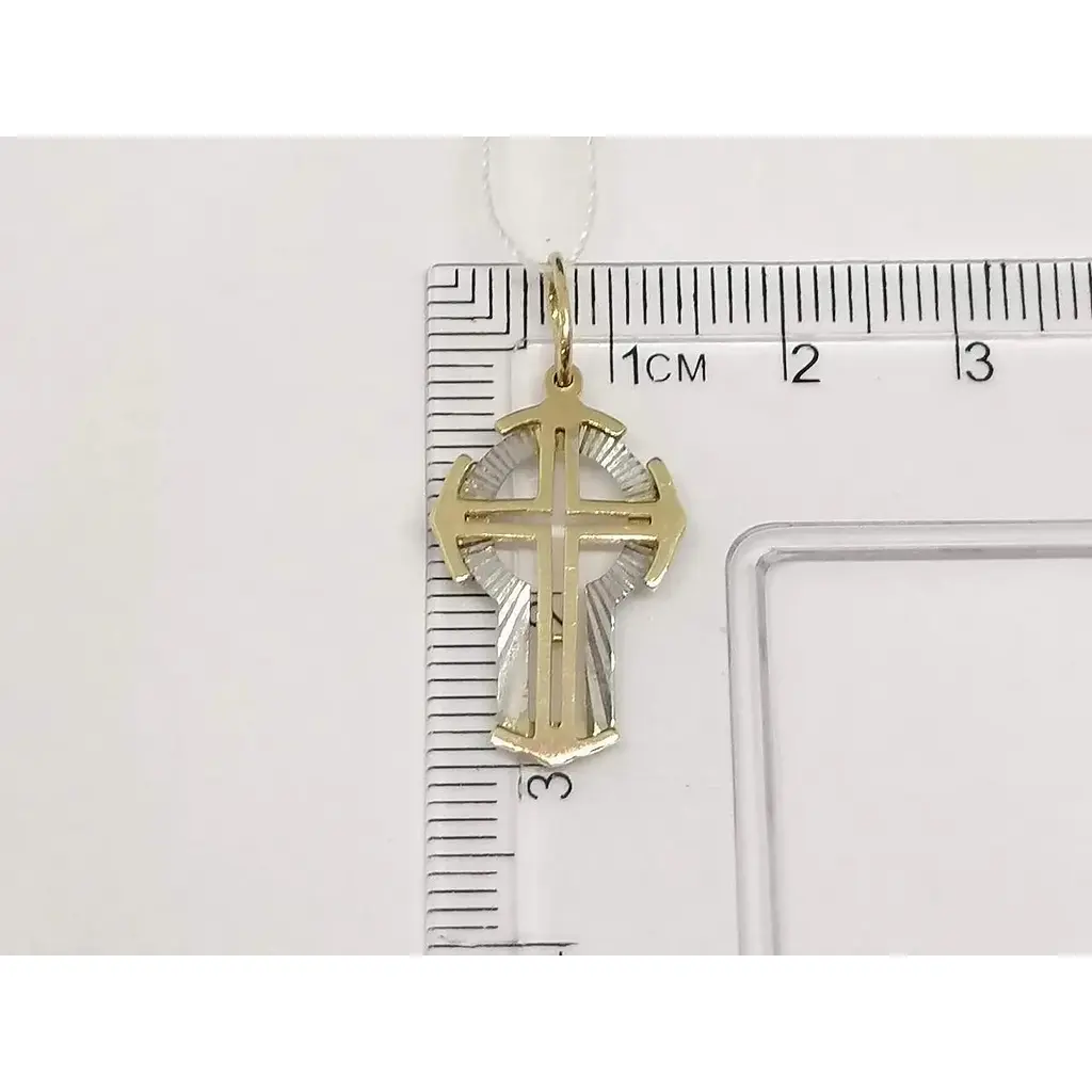 Золотий хрестик Харківська ювелірна фабрика з алмазною гранню. 11560-АЛМ - фото 4