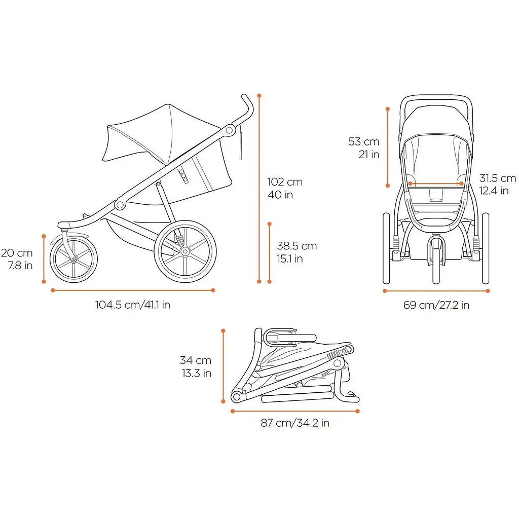 Дитяча коляска Thule Urban Glide 2 Dark Shadow (TH 10101950) - фото 13
