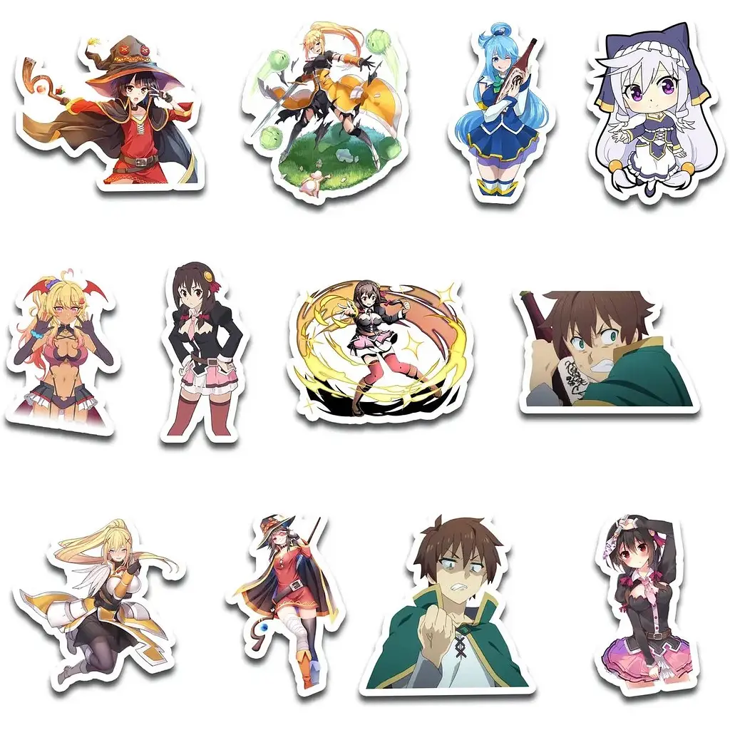 Стікерпак набір наклейок G-Toys Цей чудовий світ KonoSuba 45 шт. (SP KS 01) - фото 5