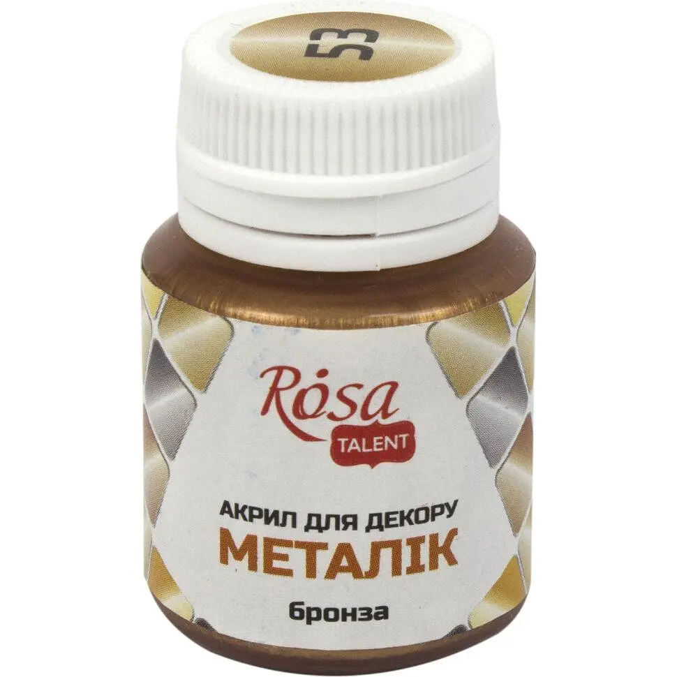 Акрил для декору Rosa Studio 20мл металік бронза 22003/3087 - фото 2