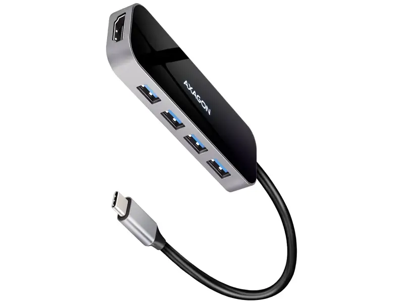 USB-хаб AXAGON USB-C 6 in1 0.2м (HMC-6H4A)