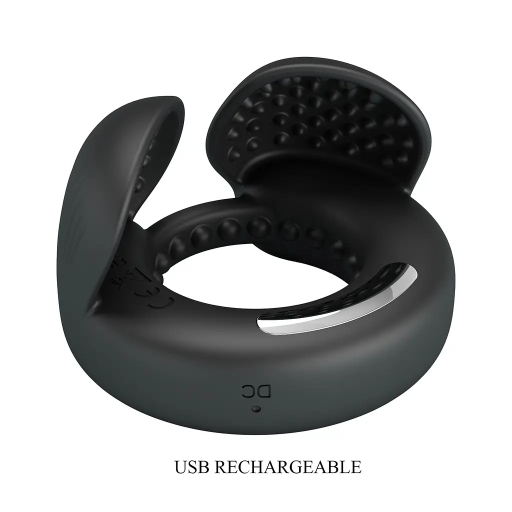 Віброкільце PRETTY LOVE Quentin Vibrating Silicone Cock Ring PRETTY LOVE BI-210312Z 103659 - фото 8
