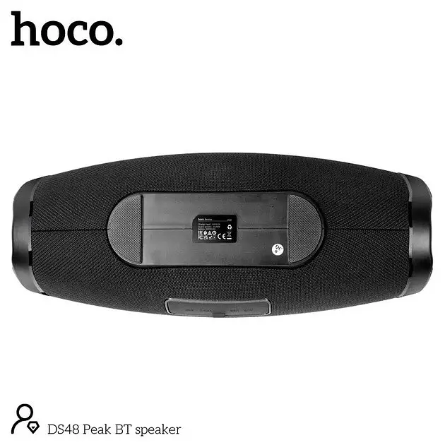 Портативная вluetooth колонка с подсветкой Hoco Peak DS48 Бумбокс IPX6 4000 мАч 2х20Вт microSD Вlack - фото 3