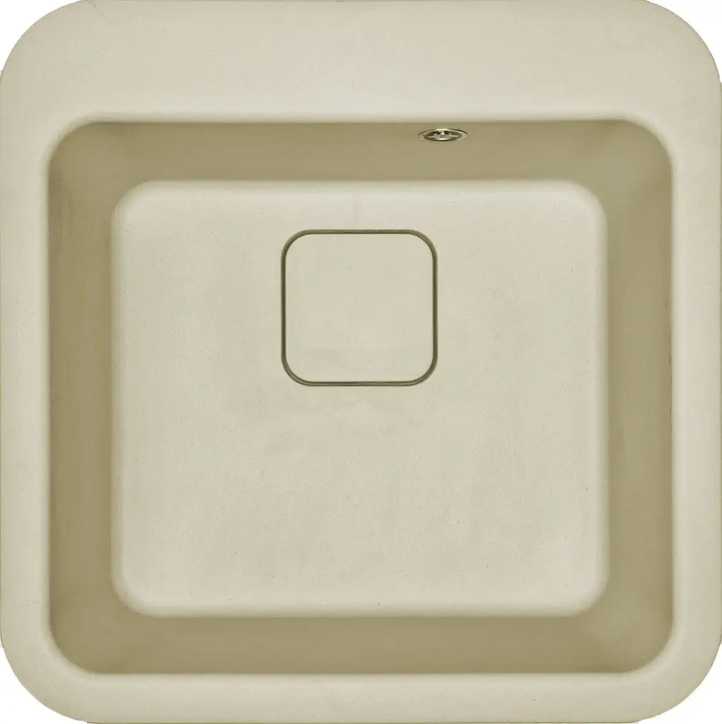 Кухонна мийка Adamant EXIST ivory 500x500x190 мм, без крила 50 см - фото 3