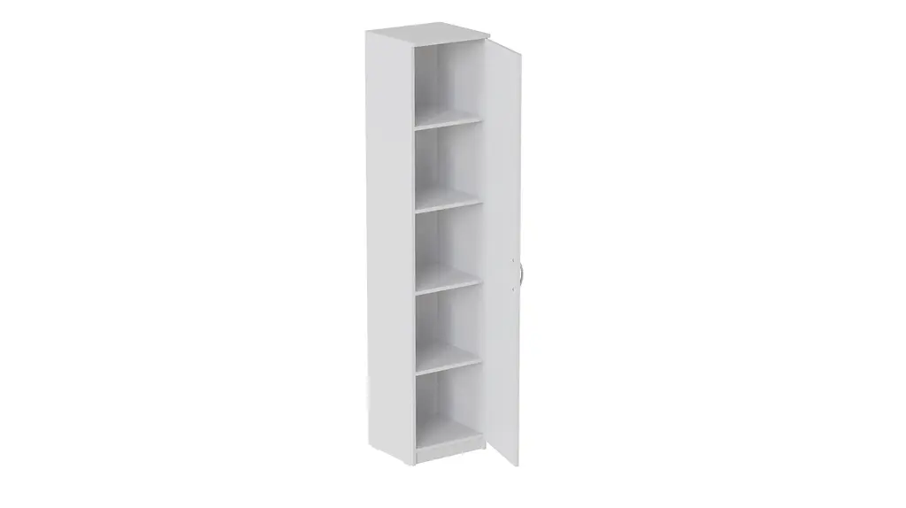 Пенал Анжело Ferrum-decor на 5 полиць із дверима 1900x400x380 ДСП Білий 16 мм (FRD-104905) - фото 2