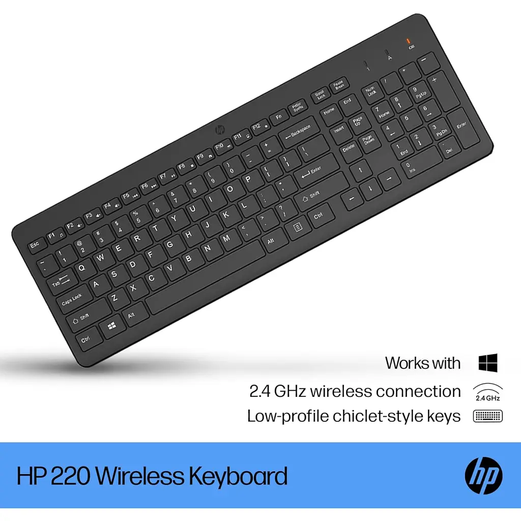 Клавіатура HP 220 Wireless UA Black (805T2AA) - фото 3
