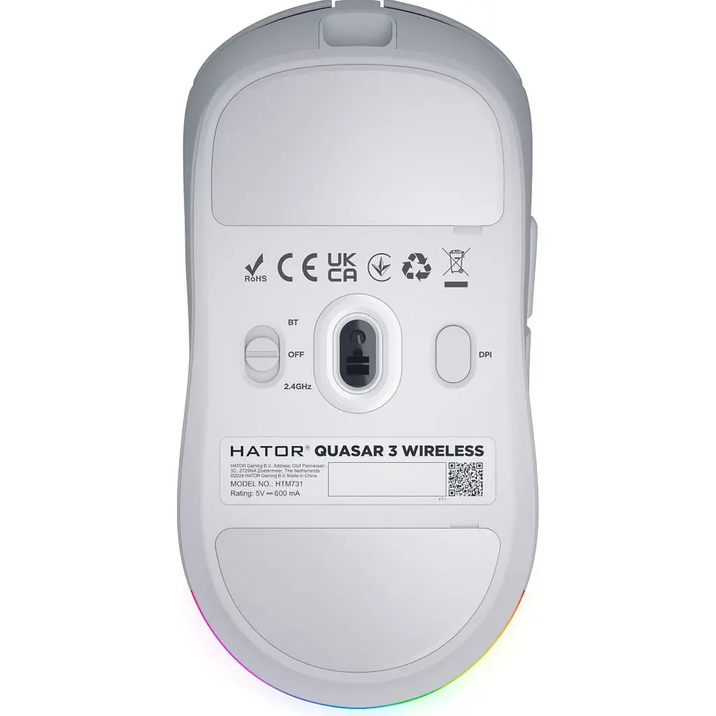 Миша Hator Quasar 3 Wireless White (HTM731) [127984] - фото 5